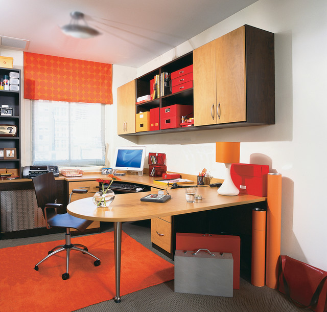 Фото современного дизайна комнаты с рабочим местом